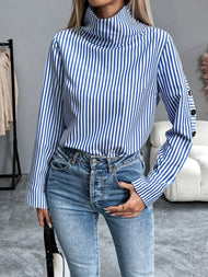 Mune Fashion | Stylish Striped Cotton Blouse