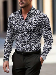 Mune | Shirt with Graphic Print and Leopard Pattern for Men