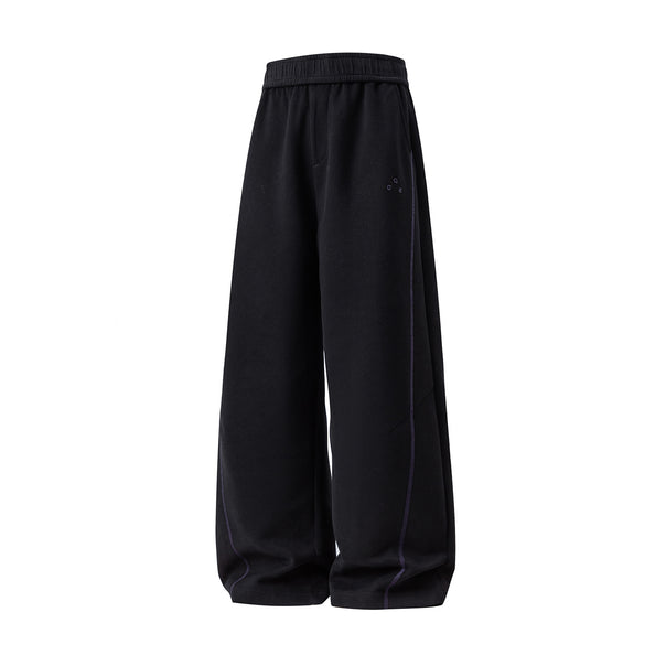 Unisex Wide Lounge Jogging Pants with High Elastic Waistband and Contrast Stitch Mune Fashion
