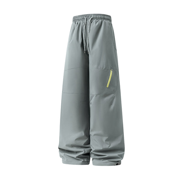 Unisex Wide water-repellent outdoor pants with high waistband and zipper pocket Mune Fashion