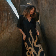 Women’s Maxi Dress with Unique Snake Design Mune Fashion