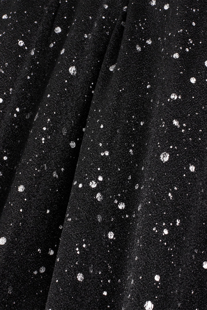 Mune | Elegant black sparkling dress with mesh sleeve