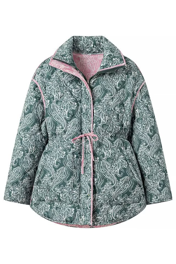 Mune | and Casual Loose Cotton Printed Long Sleeve Jacket