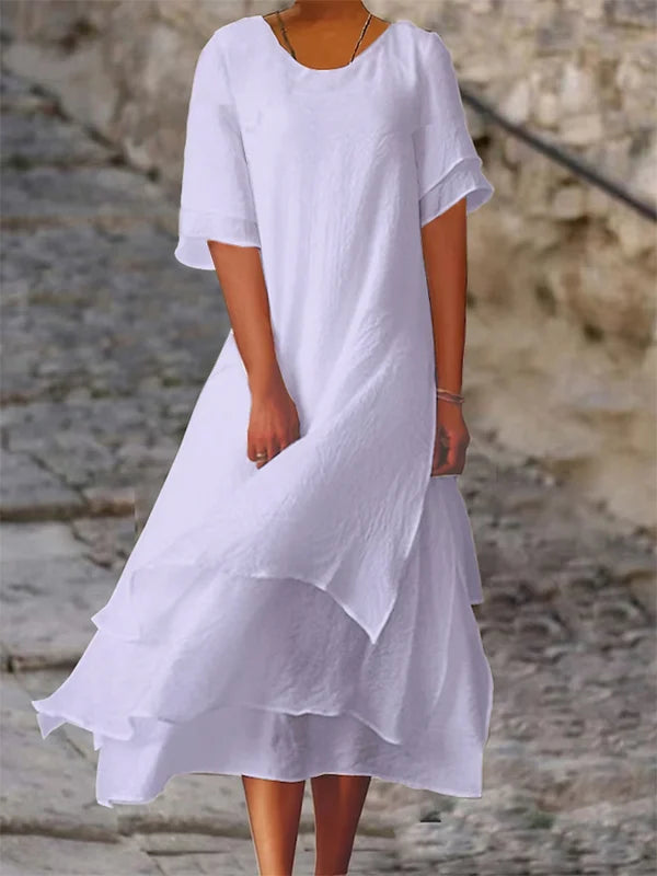 Chic Elegance Block Slit Dress
