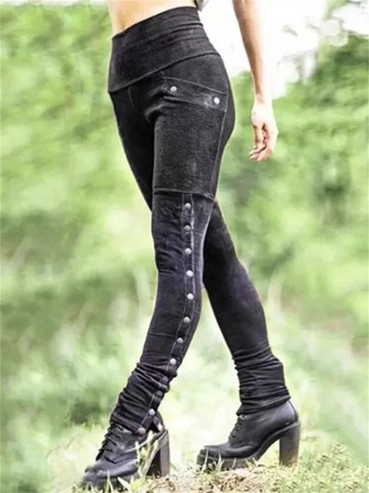 Mune | Leggings with Faded Button