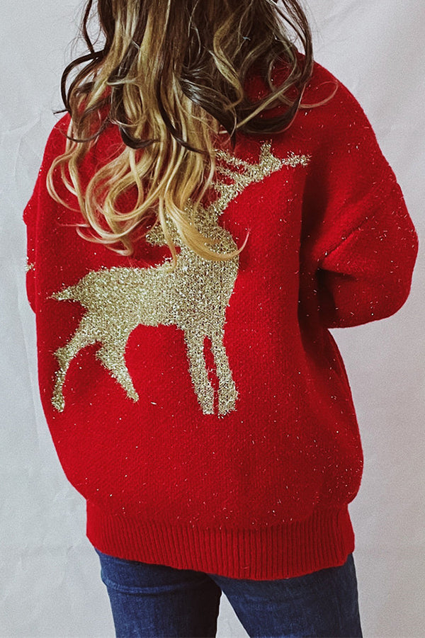 Mune | Christmas Pattern Knitted Round Neck Long Sleeve Sweater