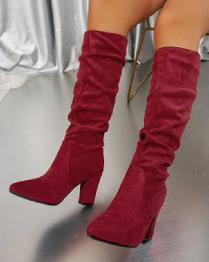 Mune | Stylish Women's Boots with High Heels In Solid Color
