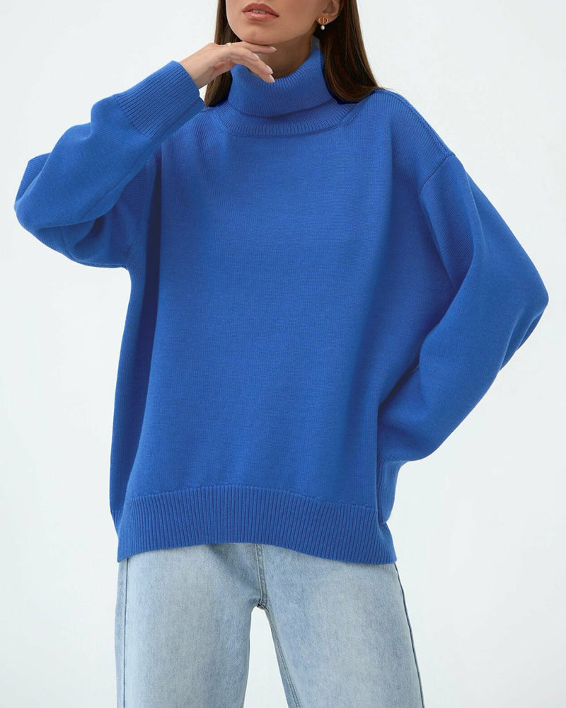 Mune | Elegant Oversized Women's Turtleneck Sweater Made Of Cotton