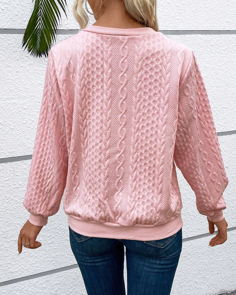 Mune | Casual Solid Color Sweatshirt with Long Sleeves and Zipper