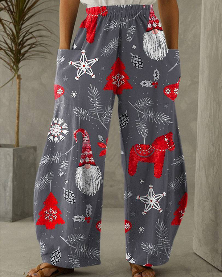 Mune | Christmas Print Leisure Pants