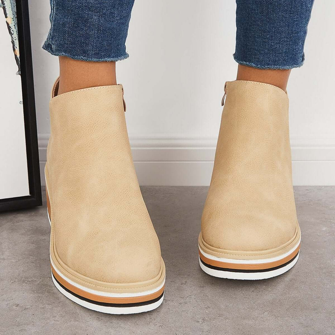 Mune | Ankle Boot with Side Zipper