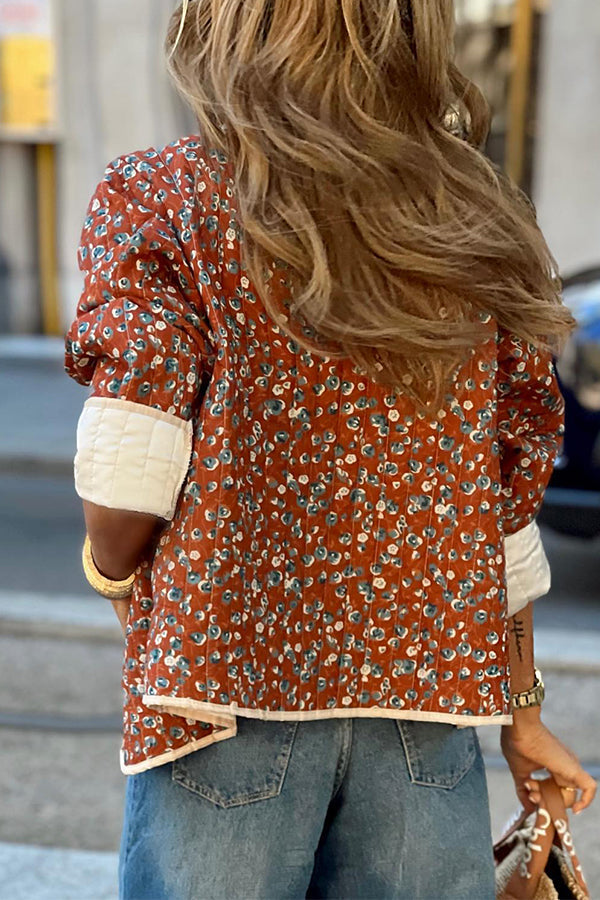 Mune | Cotton Floral Contrast Cotton Jacket