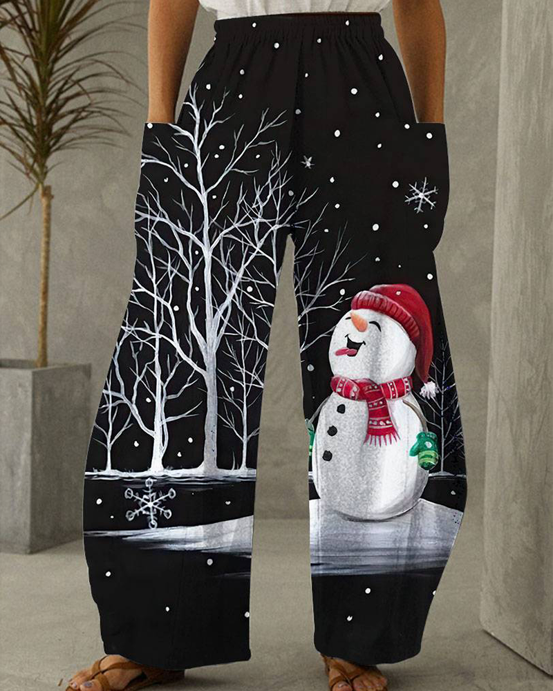Mune | Christmas Print Leisure Pants