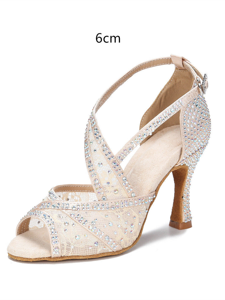 Mune Fashion | with Diamond Studded Latin Dance Shoes Women Adults