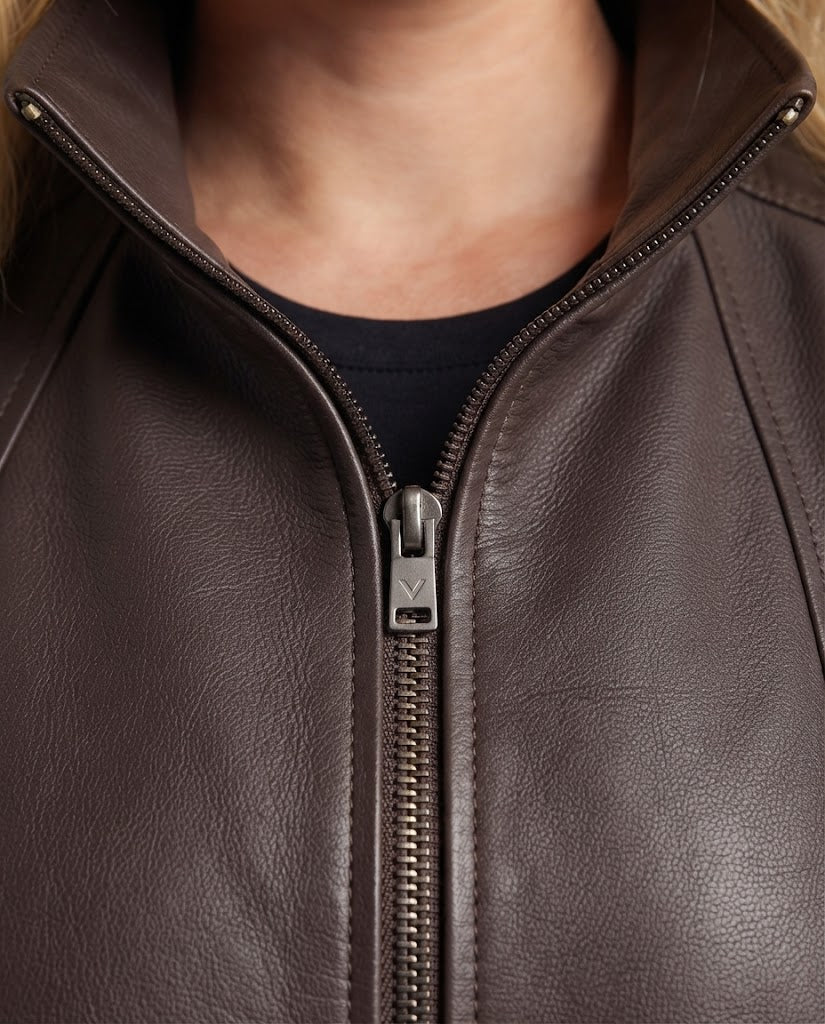 Women Stylish Faux Leather Jacket Mune Fashion