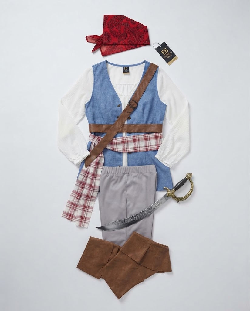 Women's Pirate Costume with Detail Embellishments Mune Fashion