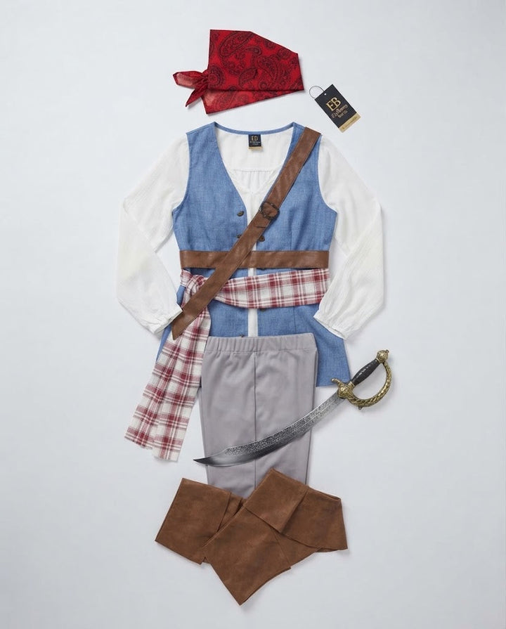 Women's Pirate Costume with Detail Embellishments Mune Fashion