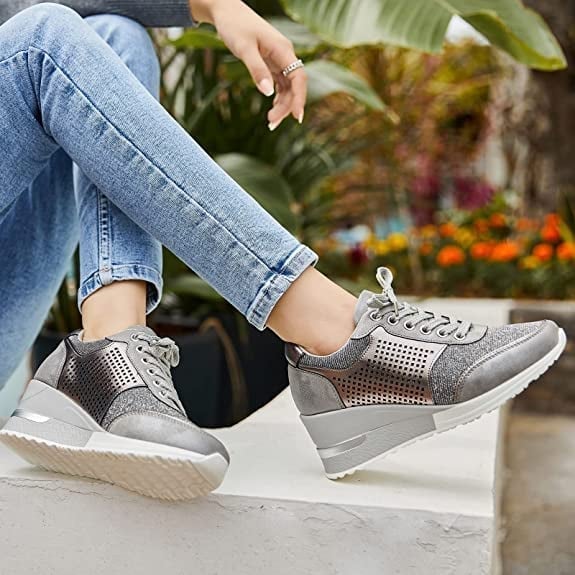 Orthopedic sneakers with high heel and wedge heel Mune Fashion