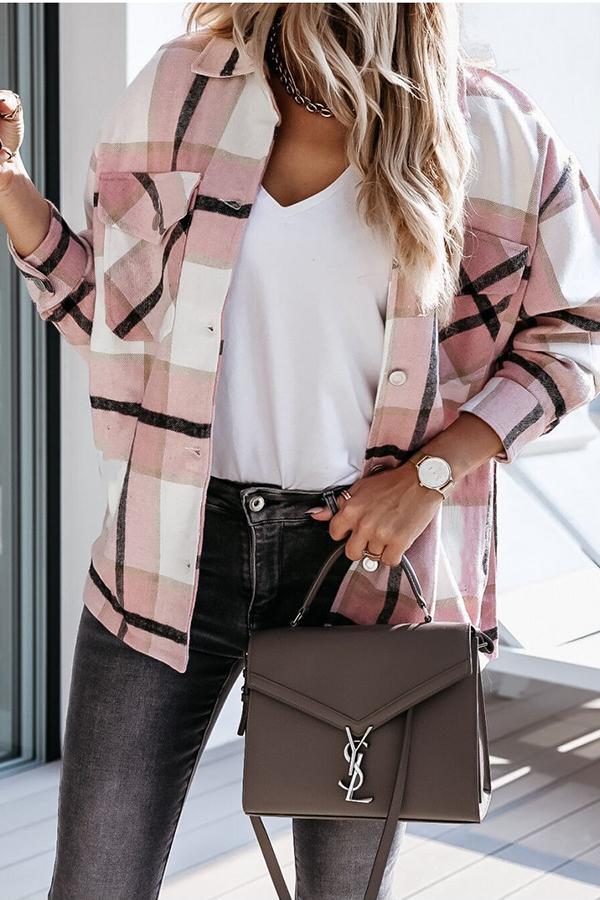 Mune | Feeling Plaid with Pockets Relaxed Jacket