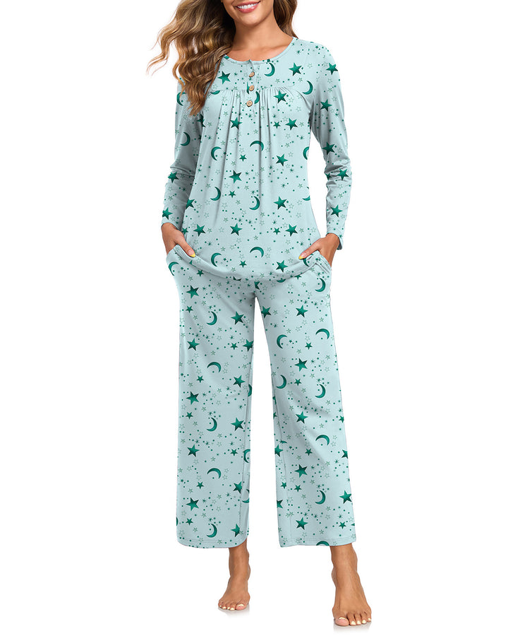 Ladies' Pajama Set, 2-piece, with Pockets