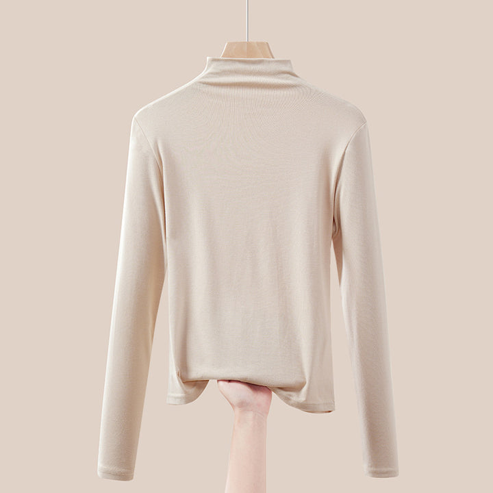 Thinner women's turtleneck sweater, long sleeve, knit