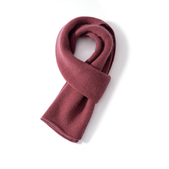 Cashmere scarf, knitted, solid color, 150x26 cm