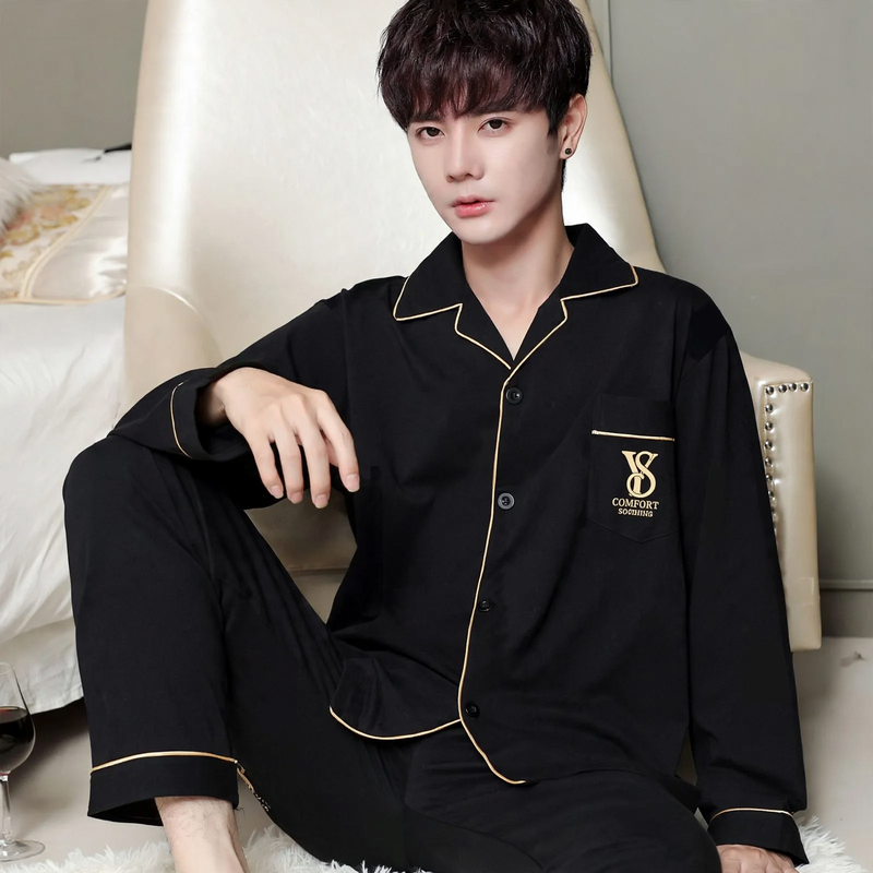 Men's Pajama Set, 100% Cotton, Long Sleeve