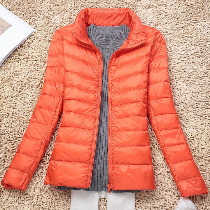 Women's Down Jacket, lightweight, Stand-up Collar