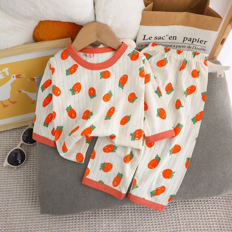 Children's summer pajamas, 100% cotton, 7/8 sleeves