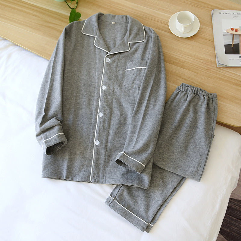 Fluffy cotton pajamas for couples, long-sleeved