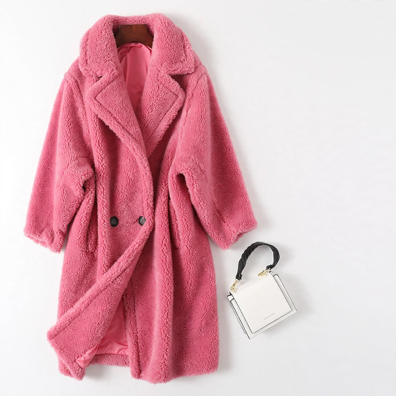 Women’s Teddy Coat with Hood, Mid-Length