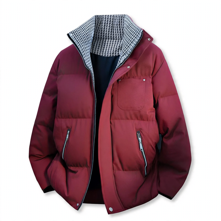 Padded Stand Collar Winter Jacket for Men and Women