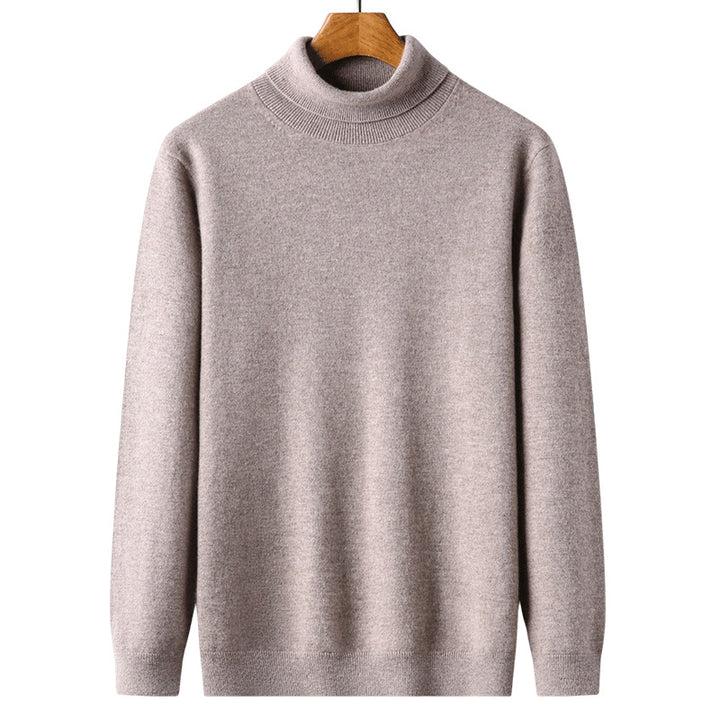 Men's Wool Sweater, Turtleneck, Classic Design