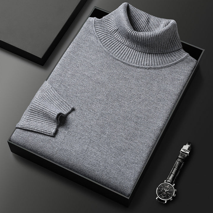 Warmer men’s turtleneck sweater, knitted