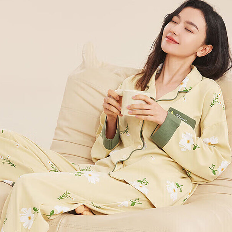 Lightweight women's pajamas, long sleeve, spring and autumn