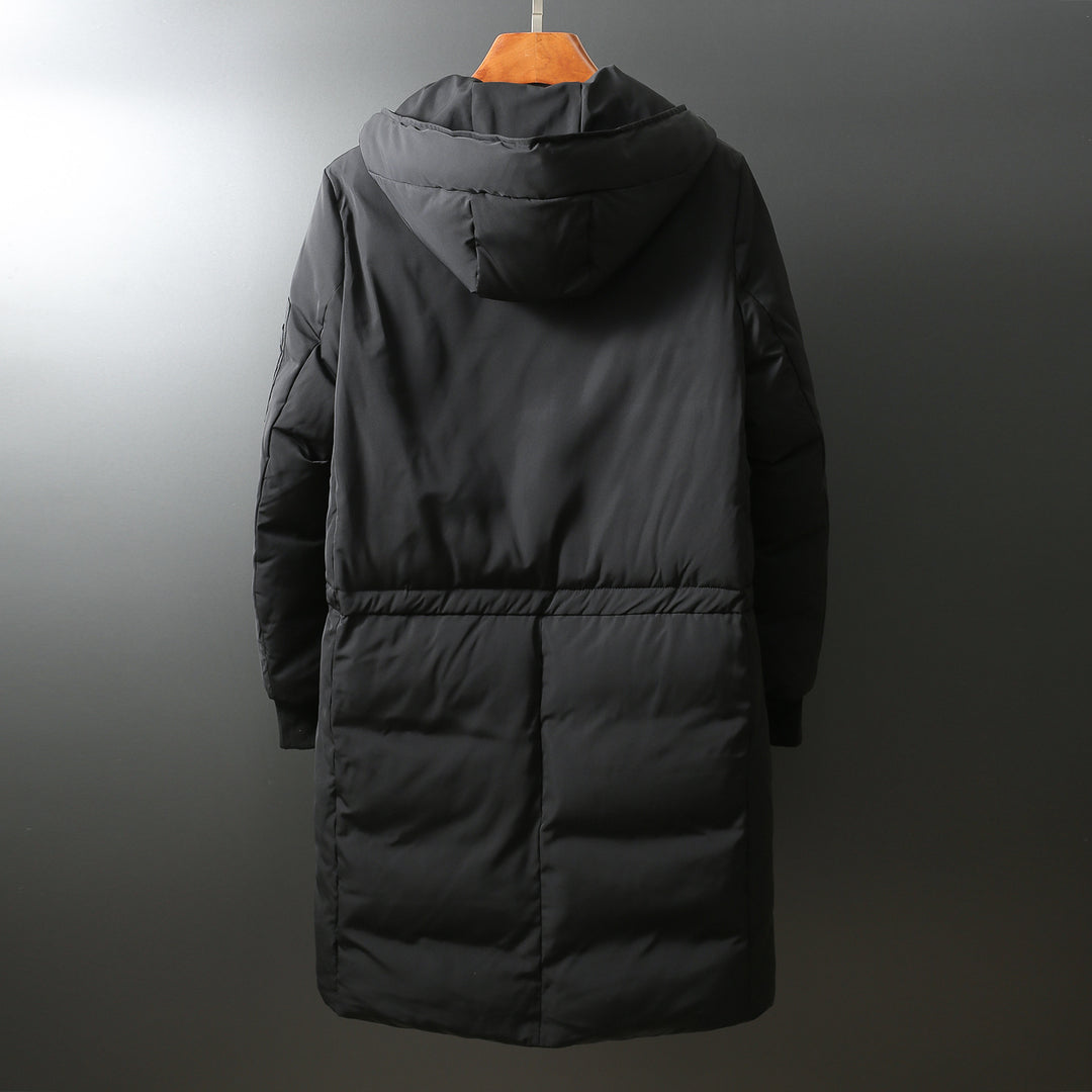 Men's padded long parka with hood and windproof protection Mune Fashion
