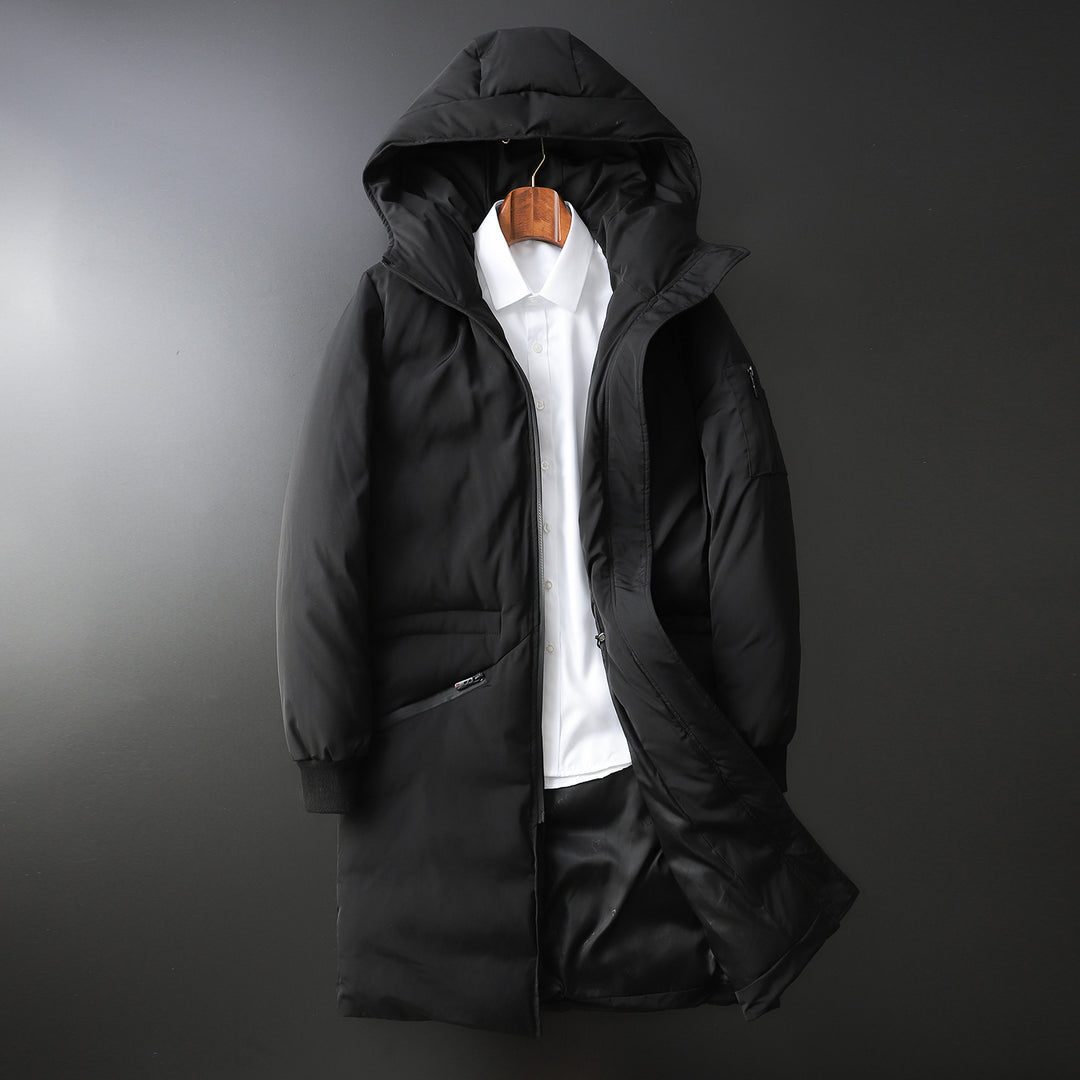 Men's padded long parka with hood and windproof protection Mune Fashion