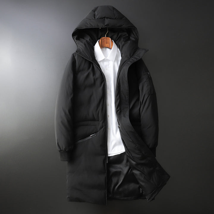 Men's padded long parka with hood and windproof protection Mune Fashion
