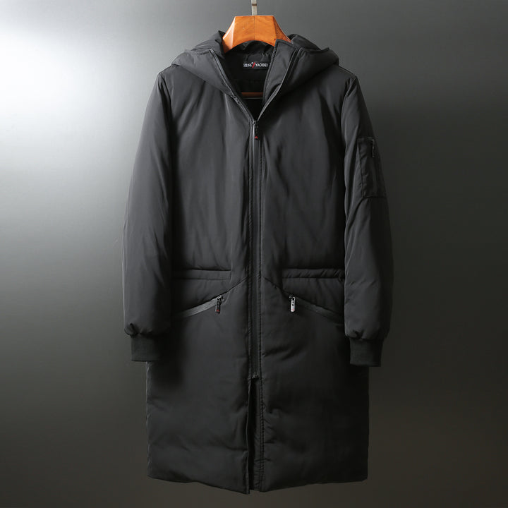 Men's padded long parka with hood and windproof protection Mune Fashion