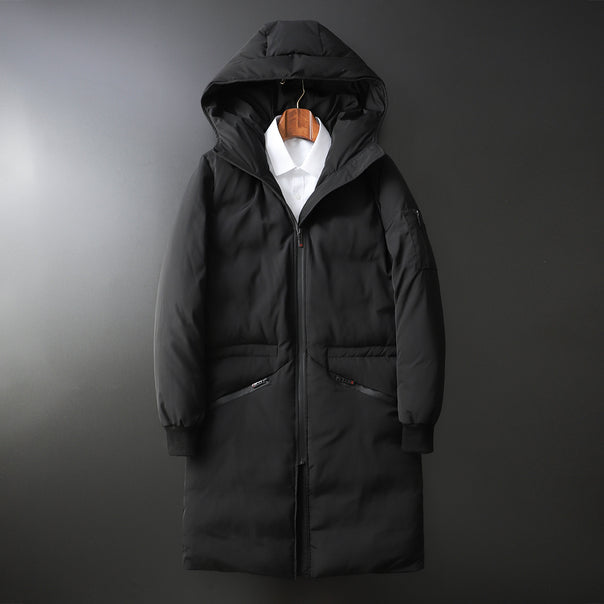 Men's padded long parka with hood and windproof protection Mune Fashion