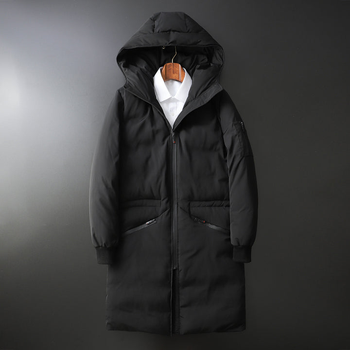 Men's padded long parka with hood and windproof protection Mune Fashion