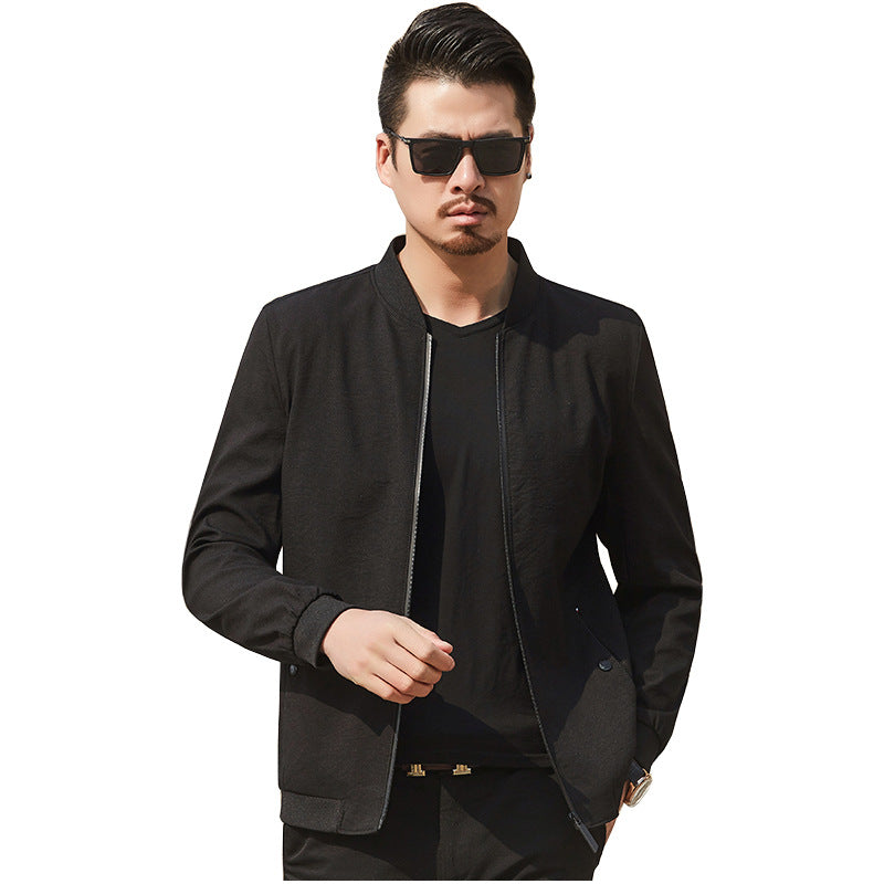 Men's Lightweight Bomber Jacket in Minimal Style with Zipper Mune Fashion