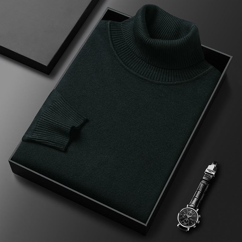 Warmer men’s turtleneck sweater, knitted