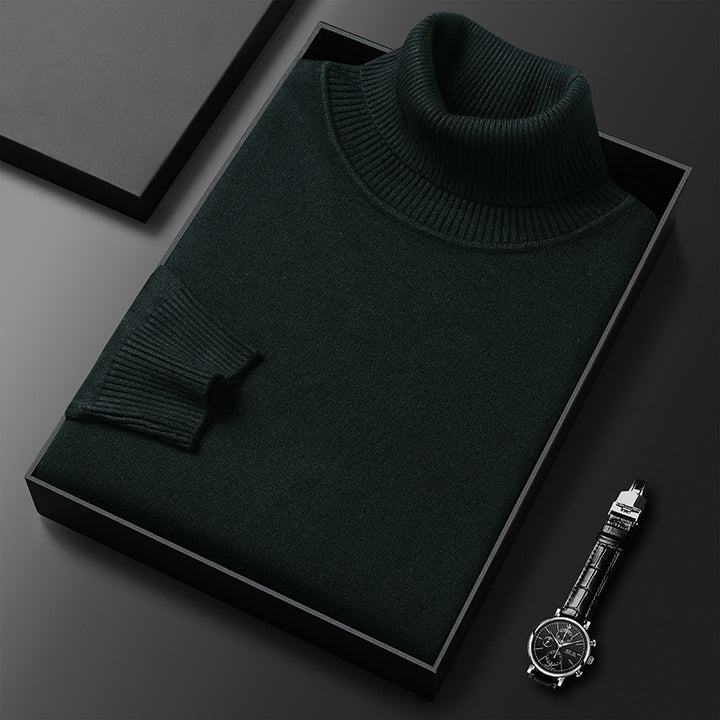 Warmer men’s turtleneck sweater, knitted