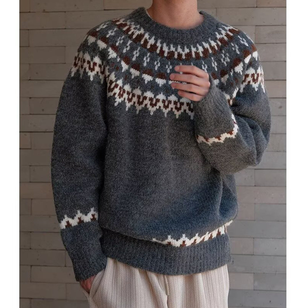 Fair Isle Knit Sweater, Vintage Style, Unisex