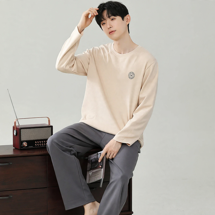 Men's Pyjama Set made of Modal, long-sleeved
