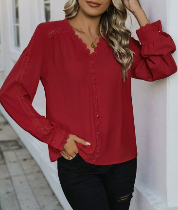 Mune | Long Sleeve Blouse Elegant Casual Women's Top