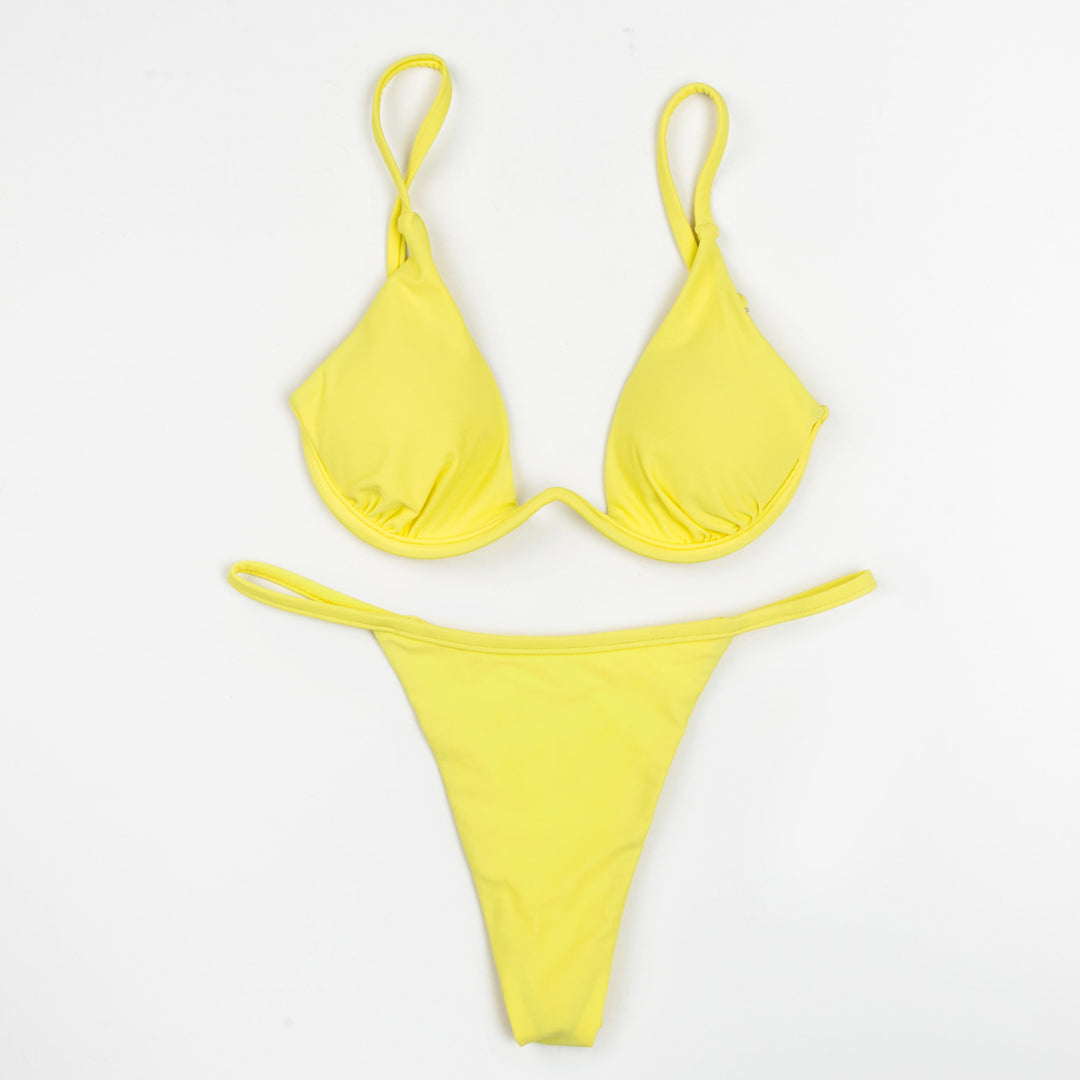Women triangle bikini with shimmering top and adjustable straps Mune Fashion