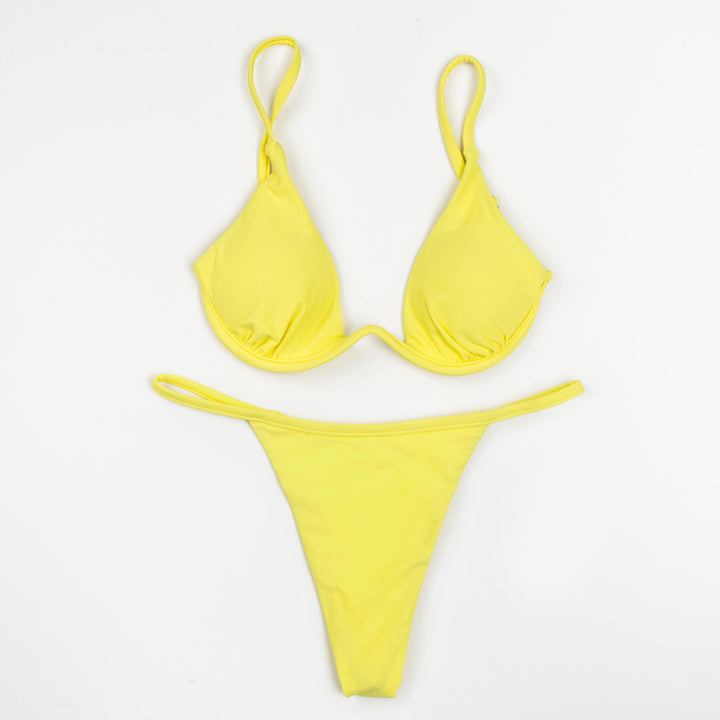 Women triangle bikini with shimmering top and adjustable straps Mune Fashion