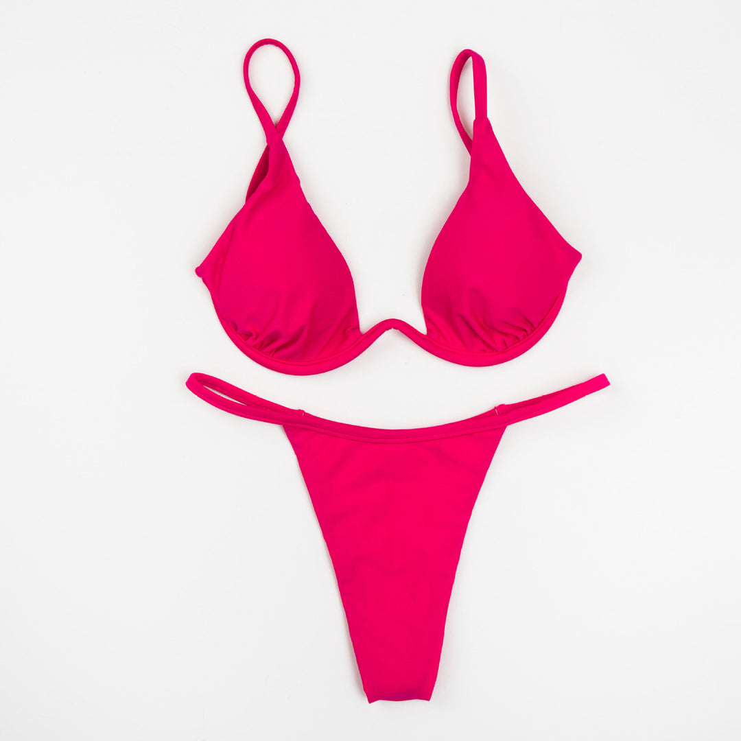 Women triangle bikini with shimmering top and adjustable straps Mune Fashion